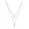 29990 pozlátený strieborný nahrdelník guličky a úzky obdĺžnik so zirkónmi biely 12057 1 crystal
