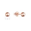30125 2 pozlátené stribrne nausnice kôstky mala gulička 61014 rose gold