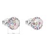 17639 2 stribrne nausnice pecka s krystalmi swarovski ruzove guľate 31136 3