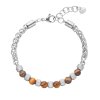 30290 bizutérny náramok z hnědých koraliek a strieborných komponentov 43042 3 hnedá