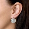 17657 1 stribrne nausnice visiace s kryštálmi swarovski biele kulate 31161 1