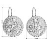 17657 2 stribrne nausnice visiace s kryštálmi swarovski biele kulate 31161 1