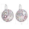 17660 4 stribrne nausnice visiace s kryštálmi swarovski ruzove guľate 31161 3