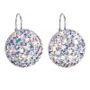 17663 stribrne nausnice visiace s kryštálmi swarovski fialove kulate 31161 3 violet