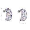 17675 2 stribrne nausnice visiace s kryštálmi swarovski fialovy pulkruh 31164 3