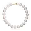 Perlový náramok z riečnych perál so zapínaním zo 14 karátového zlata 923003.1 biely (Záponky Zlatá 9260A)