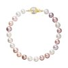 Perlový náramok z riečnych perál so zapínaním zo 14 karátového zlata 923004.3 multi (Záponky Zlatá 9264A)