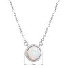 31031 2 nahrdelník so syntetickým bielym opalom guľaty 12065 1 white