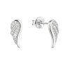 31049 stribrne nausnice kôstky so zirkónmi biela krídla 11440 1