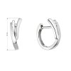 31067 2 stribrne nausnice kruhy s malým zirkónikom v bielej farbe 11445 1