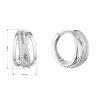 31112 2 stribrne nausnice kruhy so zirkónikmi v bielej farbe 11462 1