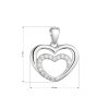 31142 1 strieborný prívesok dve srdická so zirkónmi biele 14021 1