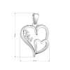 31145 1 strieborný prívesok srdicka s tromi zirkónmi v bielej farbe 14022 1