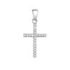 31148 stribrny prívesok krízok so zirkónmi biely 14023 1