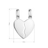 31172 1 strieborný prívesok rozdelená srdce 64003