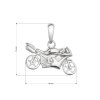31187 1 strieborný prívesok motorka 64008