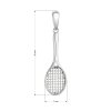 31199 1 strieborný prívesok tenisová raketa 64012