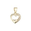 31271 pozlátený strieborný prívesok srdca so zirkónmi a malé srdiečko vo vnútri 14008 1