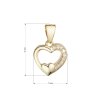 31271 1 pozlátený strieborný prívesok srdca so zirkónmi a malé srdiečko vo vnútri 14008 1