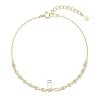 31325 1 pozlátený strieborný náramok s malými zirkónmi 13031 1