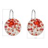 31412 2 stribrne nausnice visiace s kryštálmi swarovski mix farieb oranzova guľate 31176 3 sunset