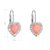 31514 2 stribrne nausnice visiace so syntetickým opalom koralové srdce 31319 1 coral