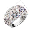 Strieborný prsteň s kryštálmi Swarovski crystaly ab 35028.2 ab efekt (Veľkosť 51 (ø16,2 mm))