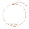 31550 1 pozlátený stribrny rose naramok dve srdicka 63009 rose