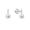 31604 zlate 14 karatovej nausnice kôstky biele zlato s bielou ricnou perlou 81p00049