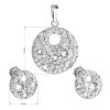 17774 1 sada šperku s kryštálmi swarovski nausnice a prívesok bile kulate 39148 1