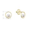 31652 1 zlate 14 karatove nausnice kôstky zlté zlato s bielou ricnou perlou 91p00046