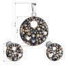 17780 1 sada šperku s kryštálmi swarovski nausnice a prívesok mix farieb čierna hnedá zlata kulate 39148 4 colorado