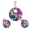 17783 sada šperku s kryštálmi swarovski nausnice a prívesok mix farieb kulate 39148 4
