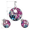17783 1 sada šperku s kryštálmi swarovski nausnice a prívesok mix farieb kulate 39148 4