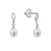 31703 zlaté 14 karatové nausnice visiace biele zlato s ricnou perlou a briliantmi 81pb00039