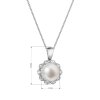 31757 1 zlaty 14 karatový nahrdelník kyticka biele zlato s bielou ricnou perlou a briliantmi 82pb00036