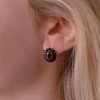 31991 1 stribrne náusnice bohato osadené červenými pravými kameňmi 11497 3 garnet