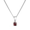 32000 strieborný nahrdelník s červeným pravým kameňom 12078 3 garnet