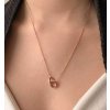 32096 1 pozlátený stribrny rose nahrdelnik kruzky so zirkónmi 12095 1 crystal