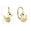 32267 1 pozlátené stribrne nausnice kacenky so zirkónmi 11499 1 crystal