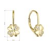 32282 1 pozlátené stribrne náusnice štvorlistky so zirkónmi 11502 1 crystal
