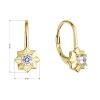 32300 2 pozlátené stribrne nausnice hviezdky so zirkónom 11505 1 crystal