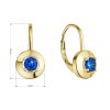 32330 1 pozlátené stribrne náusnice s modrým zirkónom 11510 3 blue