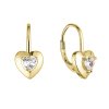 32345 pozlátené stribrne náusnice srdicka so zirkónom 11513 1 crystal