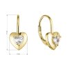 32345 1 pozlátené stribrne nausnice srdicka so zirkónom 11513 1 crystal