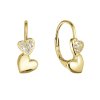 32357 pozlátené stribrne nausnice dve srdcia so zirkónmi 11515 1 crystal