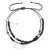 32435 2 textilný náramok čierne koralky 13038 3 black