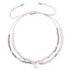 32438 textilný náramok ružovej koralky 13038 3 pink