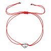 32492 kabbalah náramok so strieborným štvorlistkom 13047 3 red