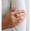 Strieborný prsteň s kryštálmi Swarovski mix farieb modrá ružová 35014.4 (Veľkosť 52 (ø16,6 mm))